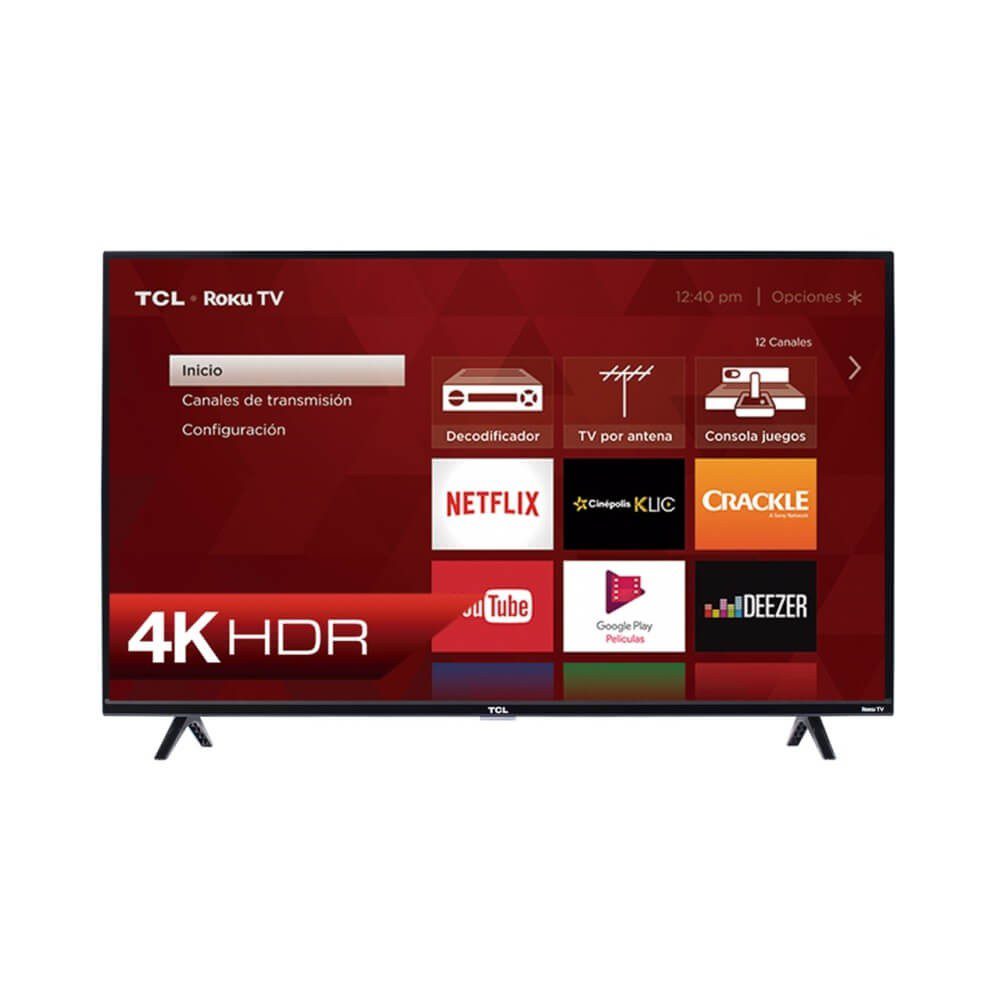 TCL - Pantalla de 43" 4K Ultra HD - Smart TV con Roku integrado - Negro 43S425-MX