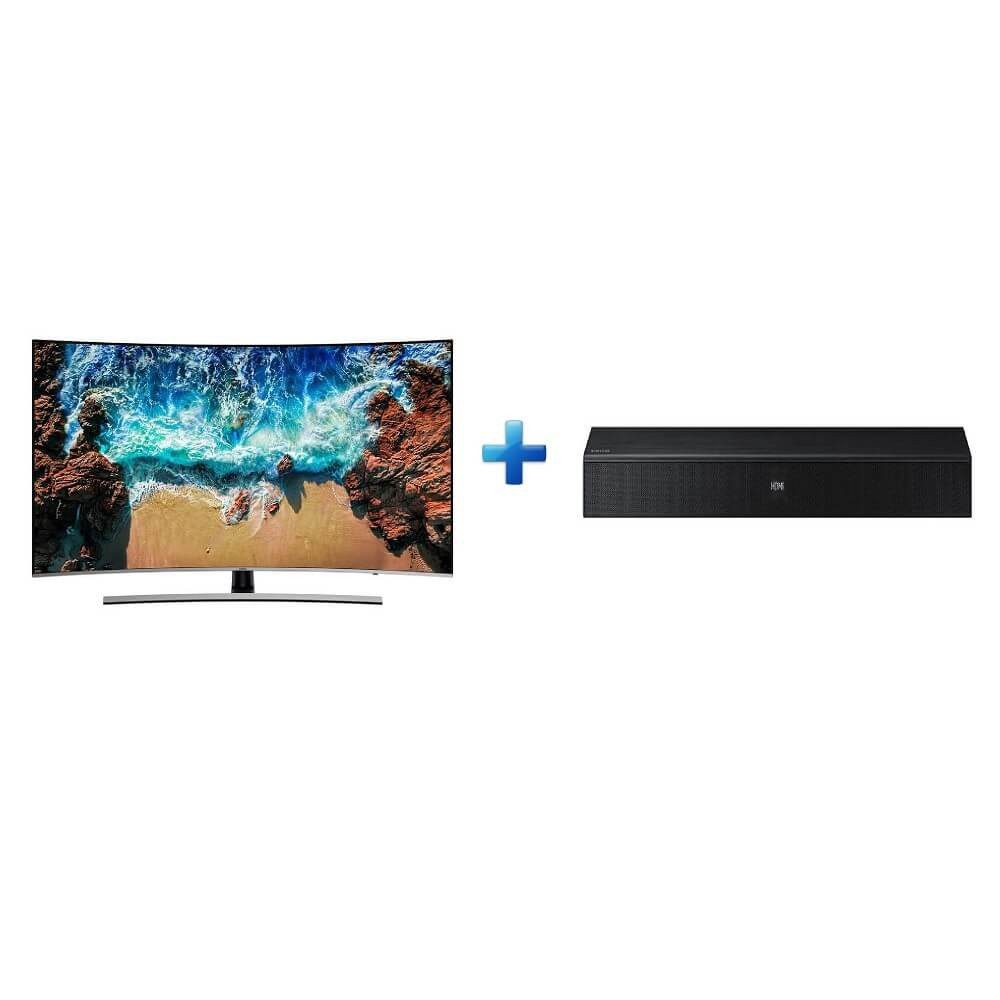 Samsung - Pantalla de 55" - Curva - Ultra HD 4K - HDR - Smart TV - Negro + Sound Bar HW-N400/ZX UN55NU8500FXZX