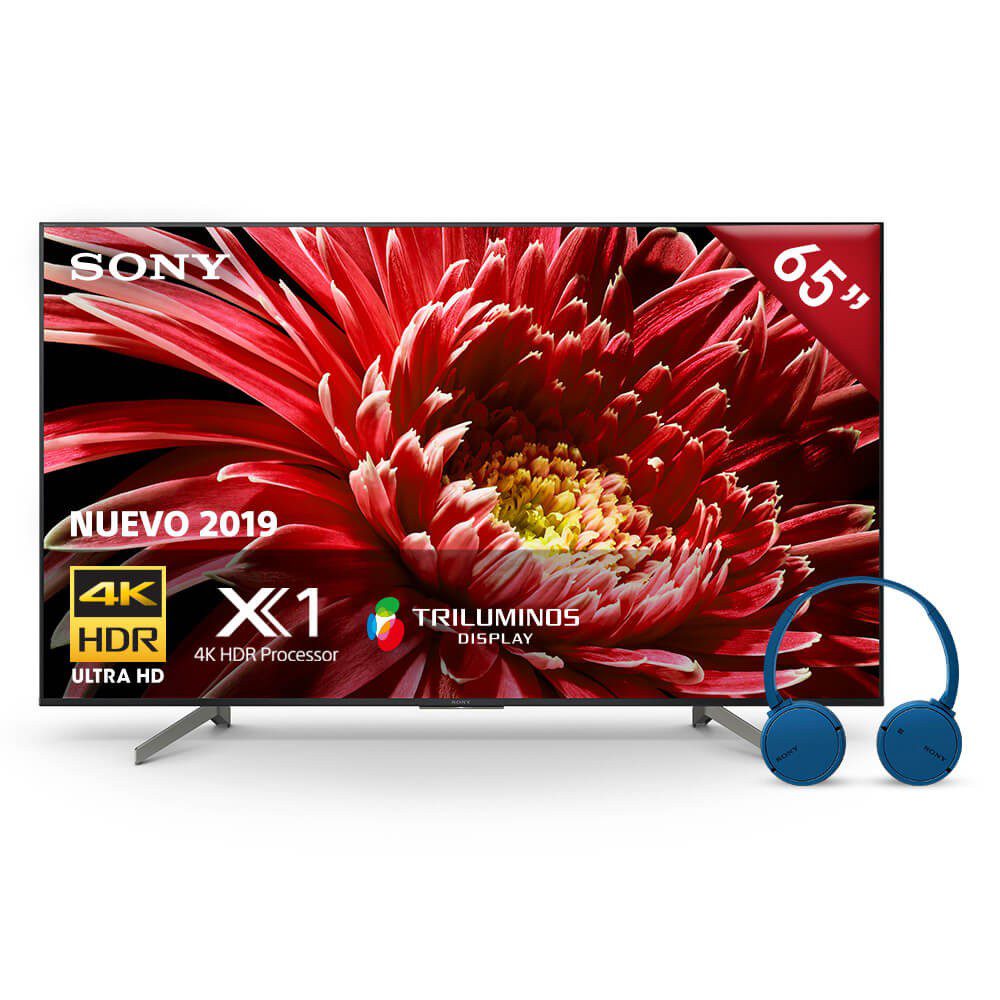 Sony - Pantalla LED XBR- X850G 65" 4K HDR - Procesador X1 - Smart TV (Android TV)  más Audífonos WH-CH510 - Negro SONY 65X850G/