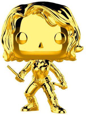 Funko  - Comics Pop Marvel Ms 10  Black Widow (Chrome) FUN-A-33516