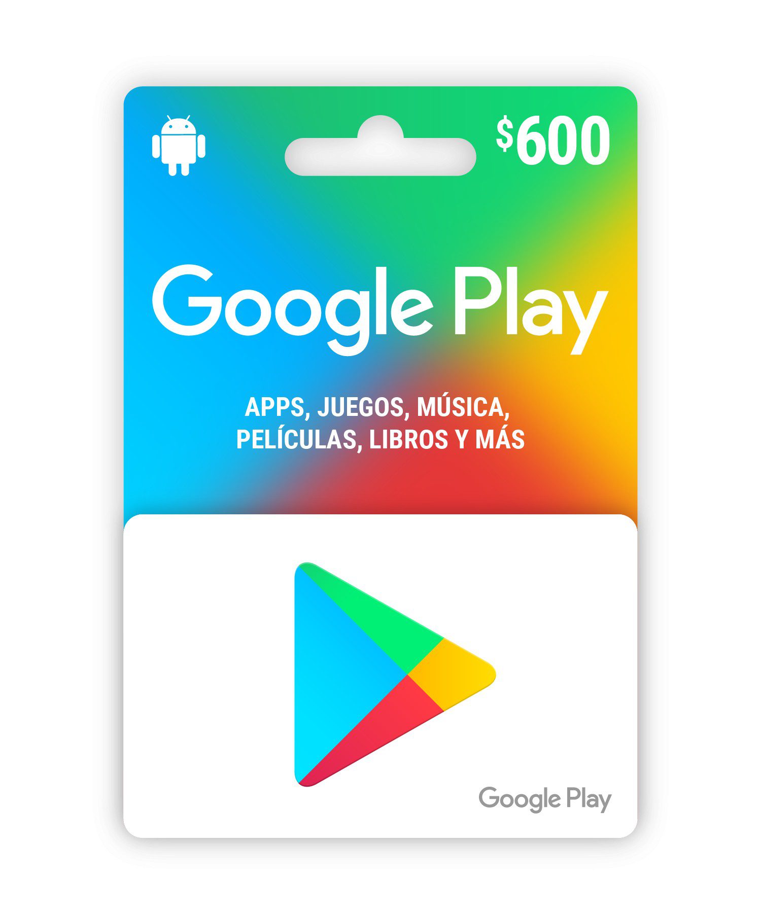 Tarjeta de Regalo Google Play 600 MXN 799000000000
