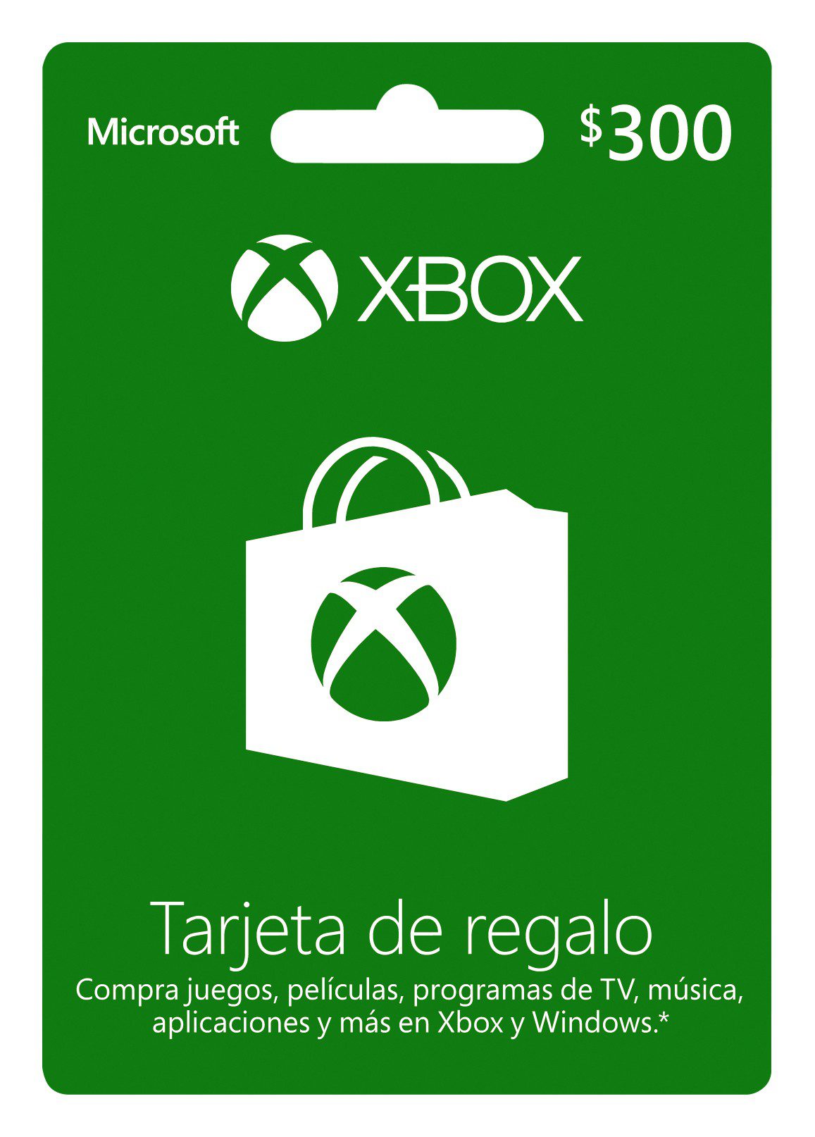 Tarjeta de XBOX 300 MXN 2015 799000000000