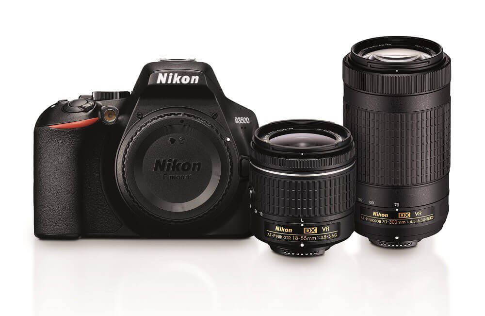 Nikon – Cámara DSLR 3500 18-55mm /70-300 mm VR – Negro 19099