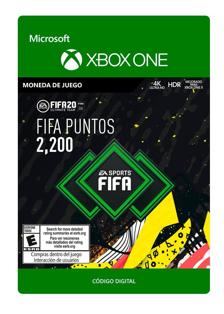 ¡Nuevo! Microsoft - Fifa 20 Ultimate Team Fifa Points 2200 - Tarjeta Digital - Envío por Correo SE014MSE65
