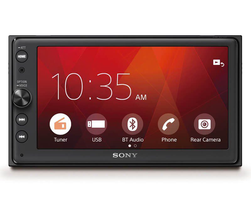 Sony - Autoestéreo Bluetooth XAV-AX100 multimedia con CarPlay y Android Auto - Negro XAV‑AX100