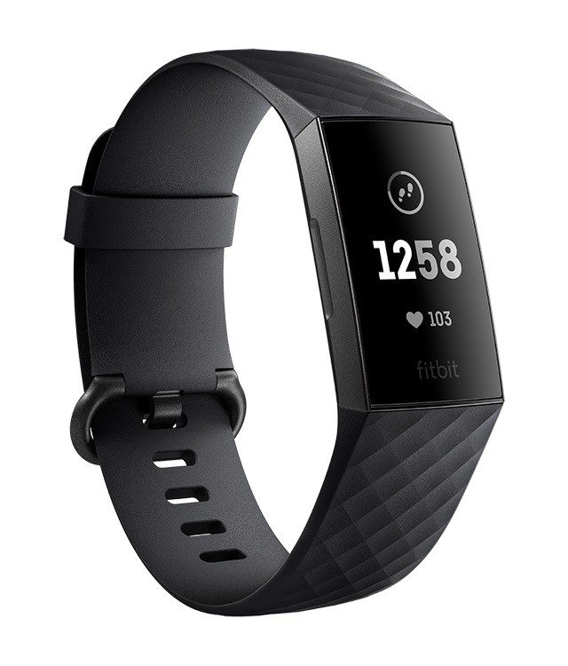 Fitbit – Charge 3 Reloj deportivo / Monitor de ritmo cardiaco – Negro/Aluminio color grafito FB409GMBK-CALA