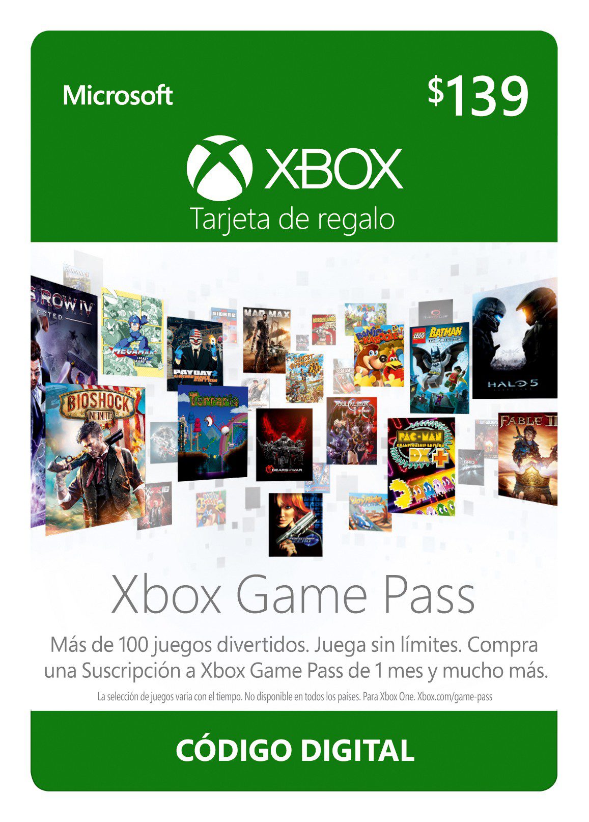 Xbox - Xbox Live Esd Game Pass 139 MXN - Suscripciones SE007MSE74