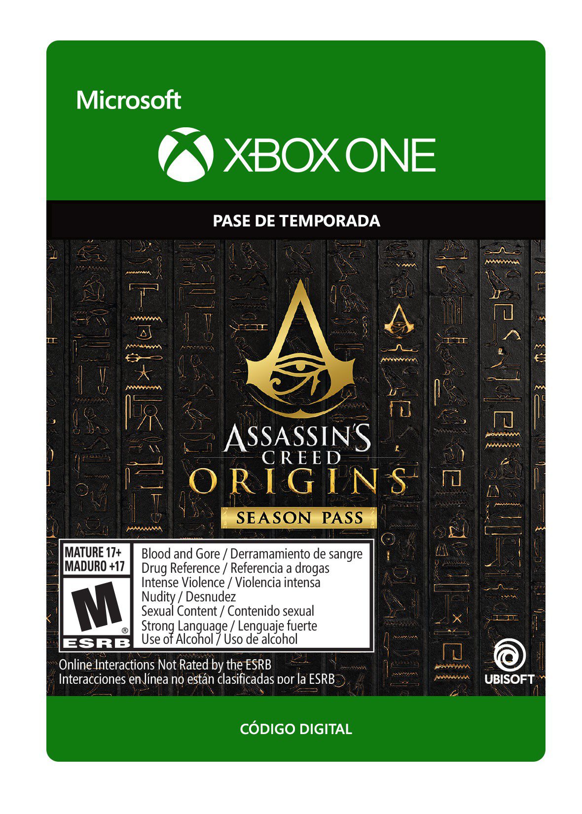 Xbox One - Assassins Creed Origins: Season Pass - Pases de Temporada SE007MSE69