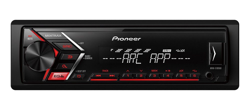 Pioneer - Autoestéreo con entrada USB y auxiliar MVH-S105UI - Negro MVH-S105UI