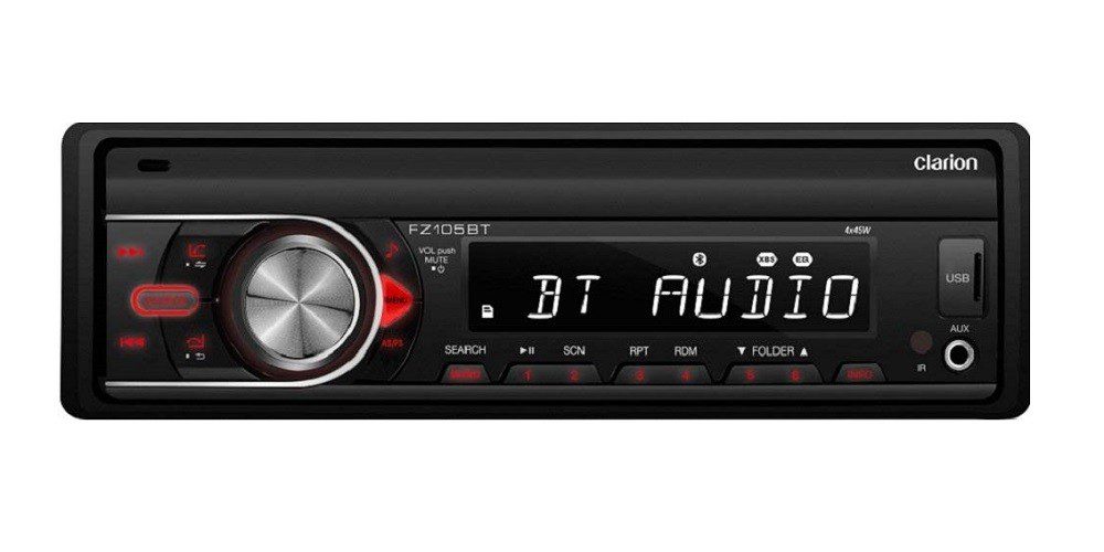 Clarion - Autorestéreo Clarion FZ105BT Bluetooth - Negro FZ105BT