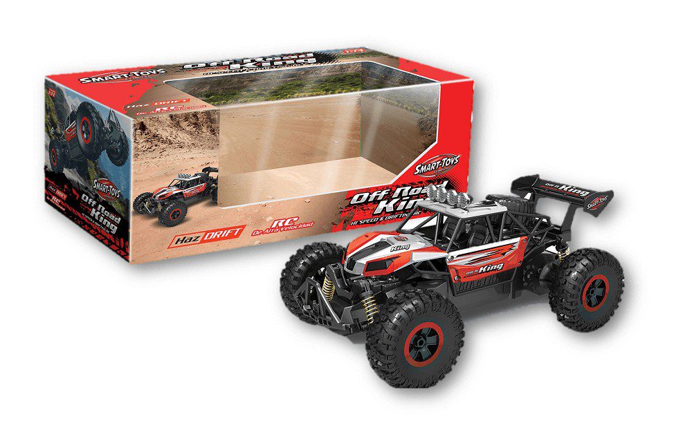 Smart-Toys & Candy -  Auto de radio control 1:14 OFF ROAD KING - Rojo/Verde 1:14 OFF ROAD KING