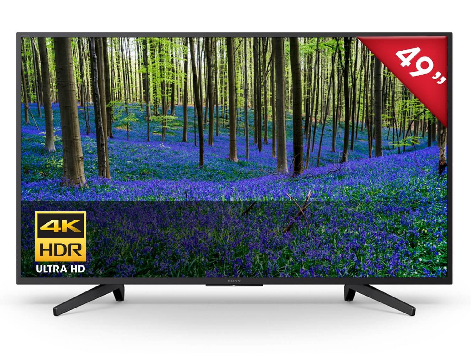 Sony - Pantalla de 49" 4K Ultra HD - Plana - HDR - Smart TV - KD-49X720F - Negro KD-49X720F