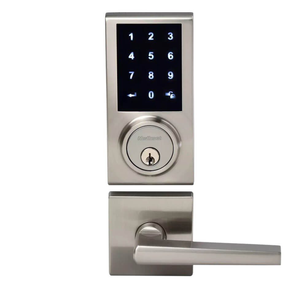 Kwikset - Cerrojo LED 274 electrónico + manija - Niquel 92740-001