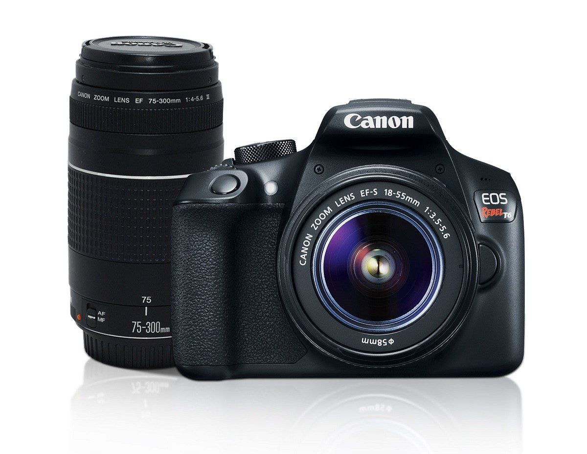 Canon - Cámara EOS T6 EF-S 18-55mm DCIII +EF 75-300MM III 1159C027AA
