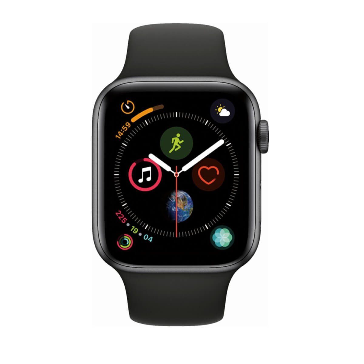 Apple Watch Series 4 de 44 mm cuerpo de aluminio en color gris espacial con banda deportiva negra - Gris Espacial MU6D2LZ/A
