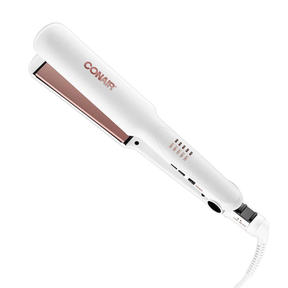 Conair - Alaciadora 1 1/2"  Ceramica - Blanca/Rosa CS222WES