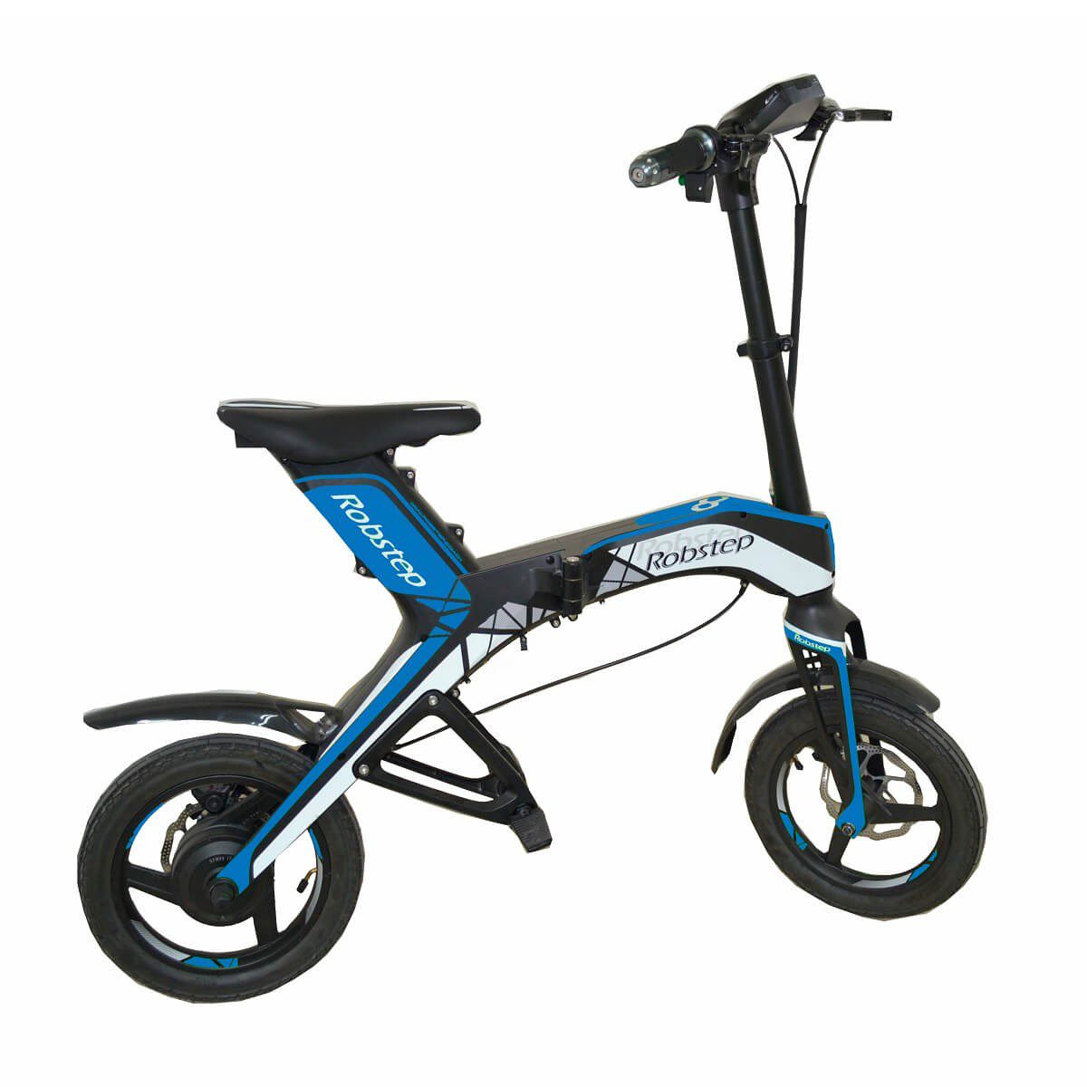 Robstep  - Bicicleta eléctrica plegable tipo scooter – Azul ROBSTEP X1 BLUE