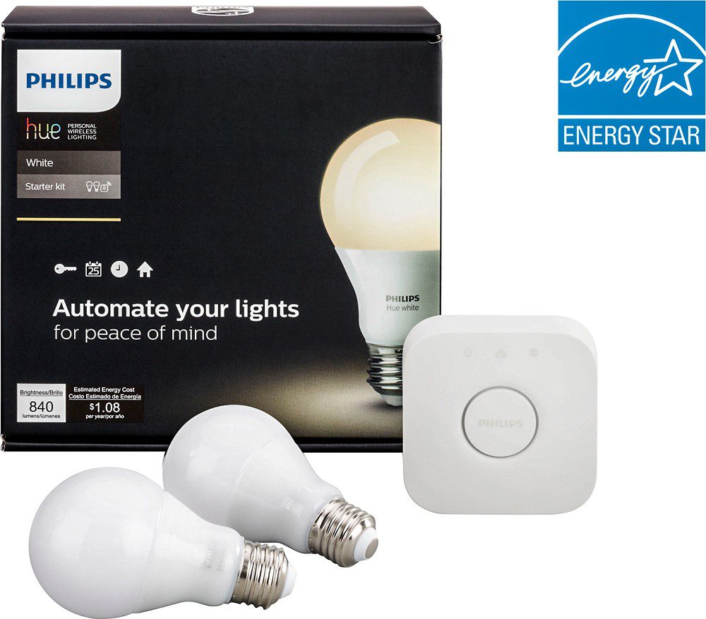 Philips - Kit Hue white 9.5 watts A19 E26 - Blanco 455287