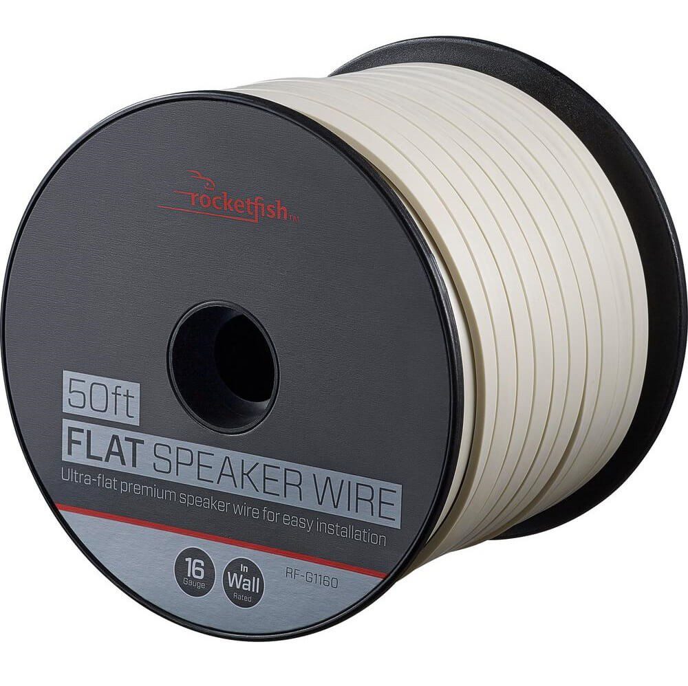 Rocketfish - Cable de bocina blanco 50' - blanco RF-G1160