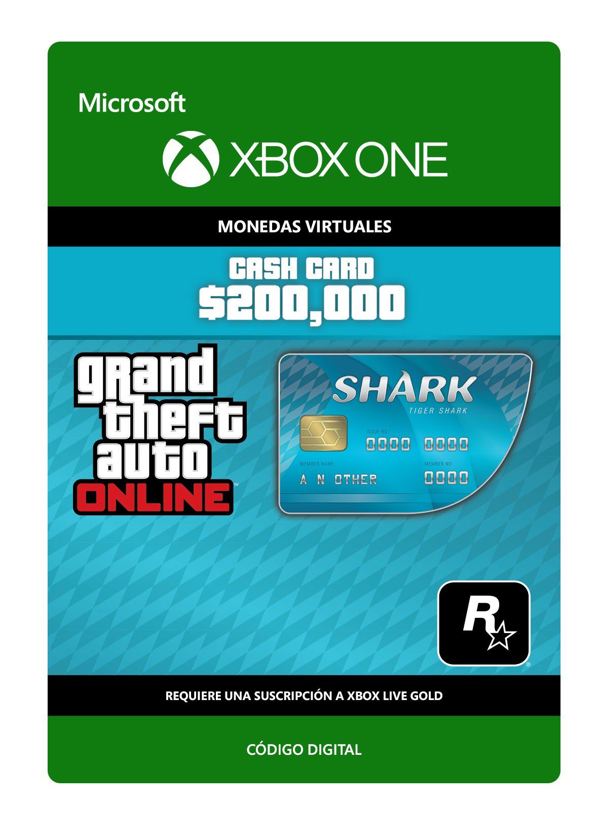 Xbox One - Grand Theft Auto V: Tiger Shark Cash Car - Creditos/Monedas para Juegos SE001MSE78