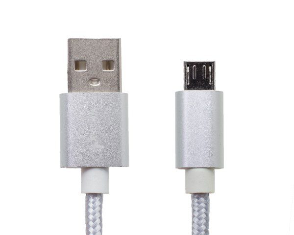Sync Ray - Cable Micro USB a USB Reforzado -  SR-BMC35 - Plata SR-BMC35