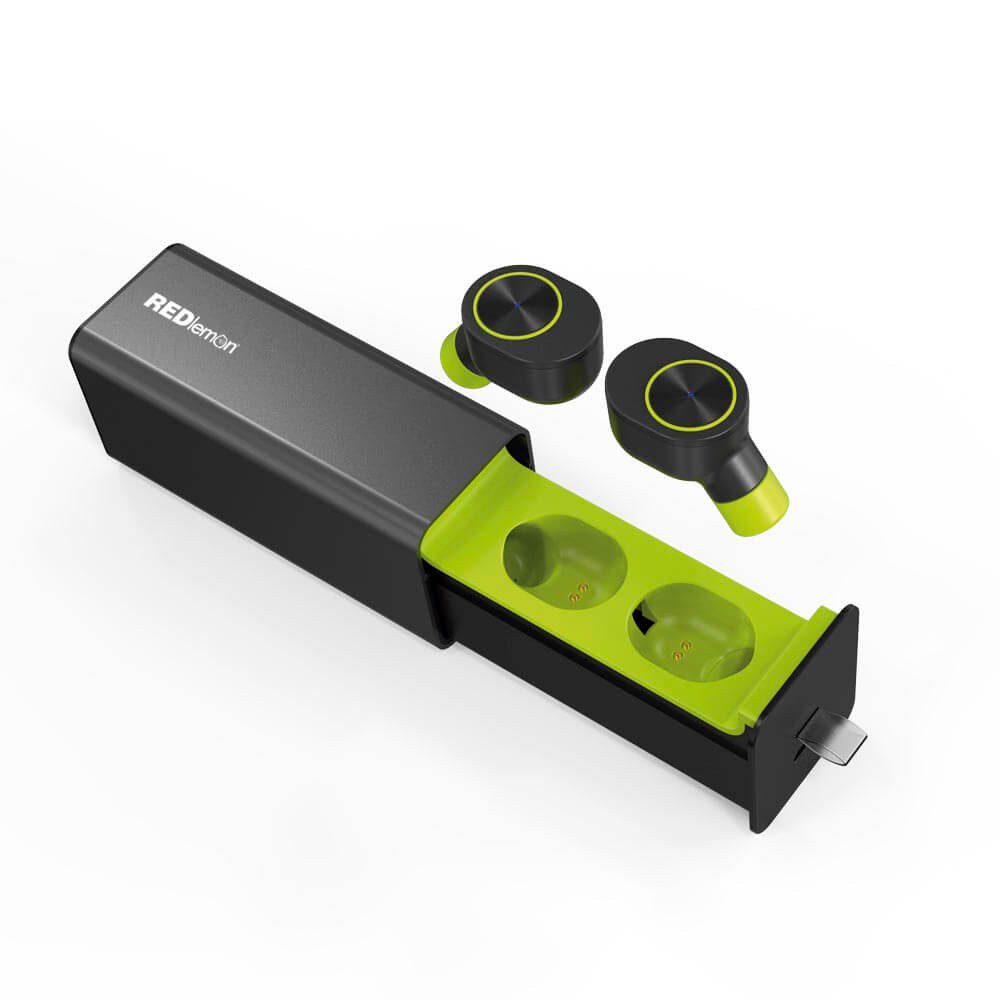 REDlemon – Audífonos Bluetooth TWS con Micrófono y base de carga – Verde 79009_V