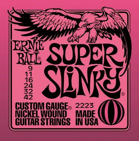 Ernie Ball - Cuerda para guitarra eléctrica Super Slinky - Rosa 2223