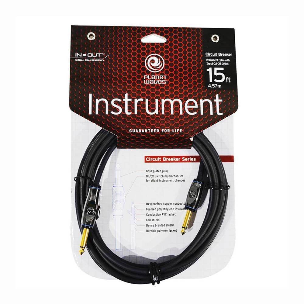 Planet Waves - Cable para instrumento PW-AG-15 - Negro PW-AG-15