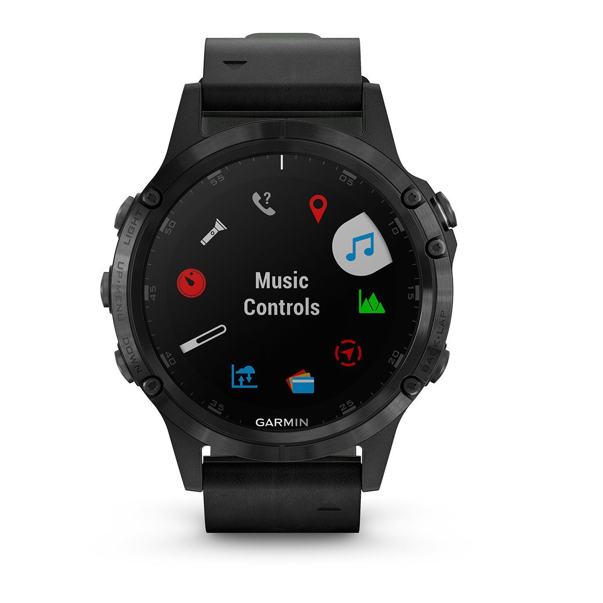 Garmin – Smartwatch Fénix 5 Plus – Zafiro - Piel - Negro 010-01988-06