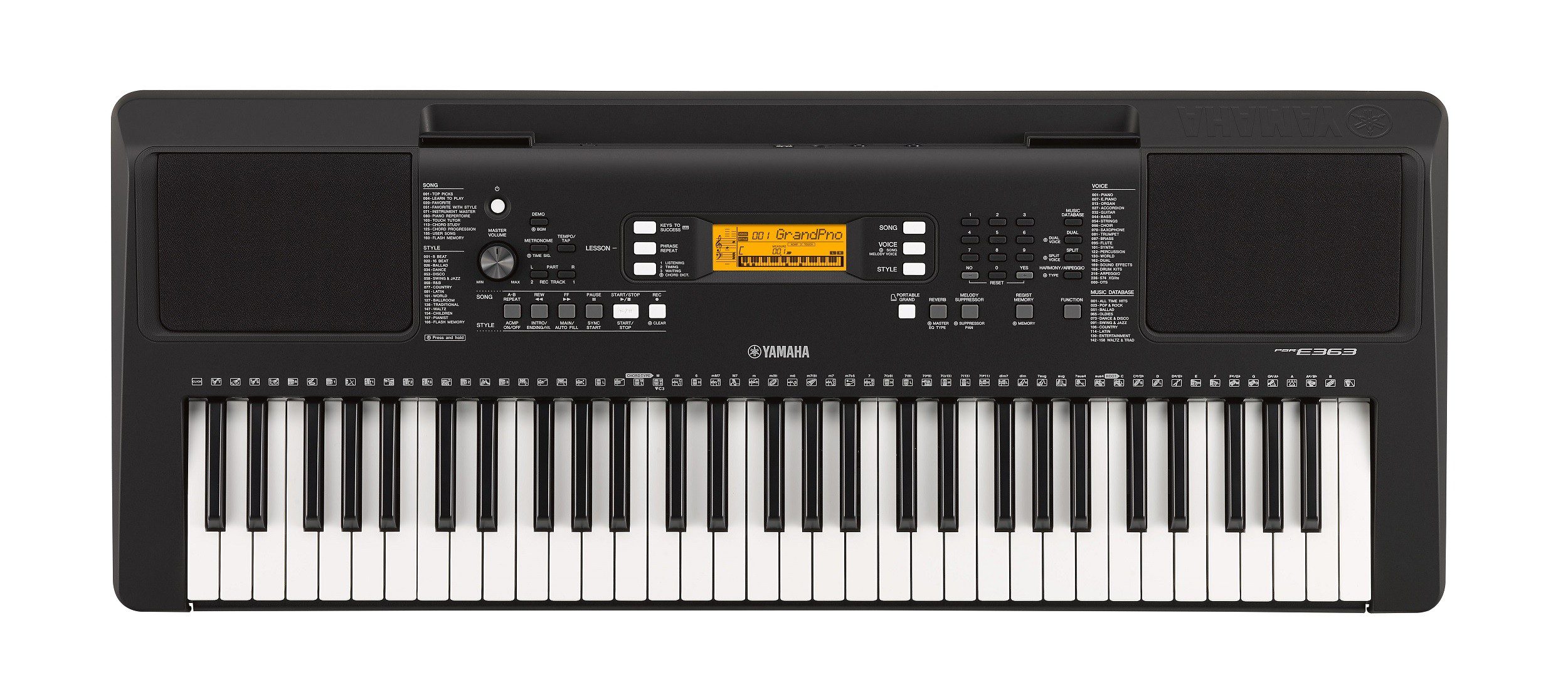 Yamaha - Teclado portátil educativo SPSRE363SPA - Negro SPSRE363SPA