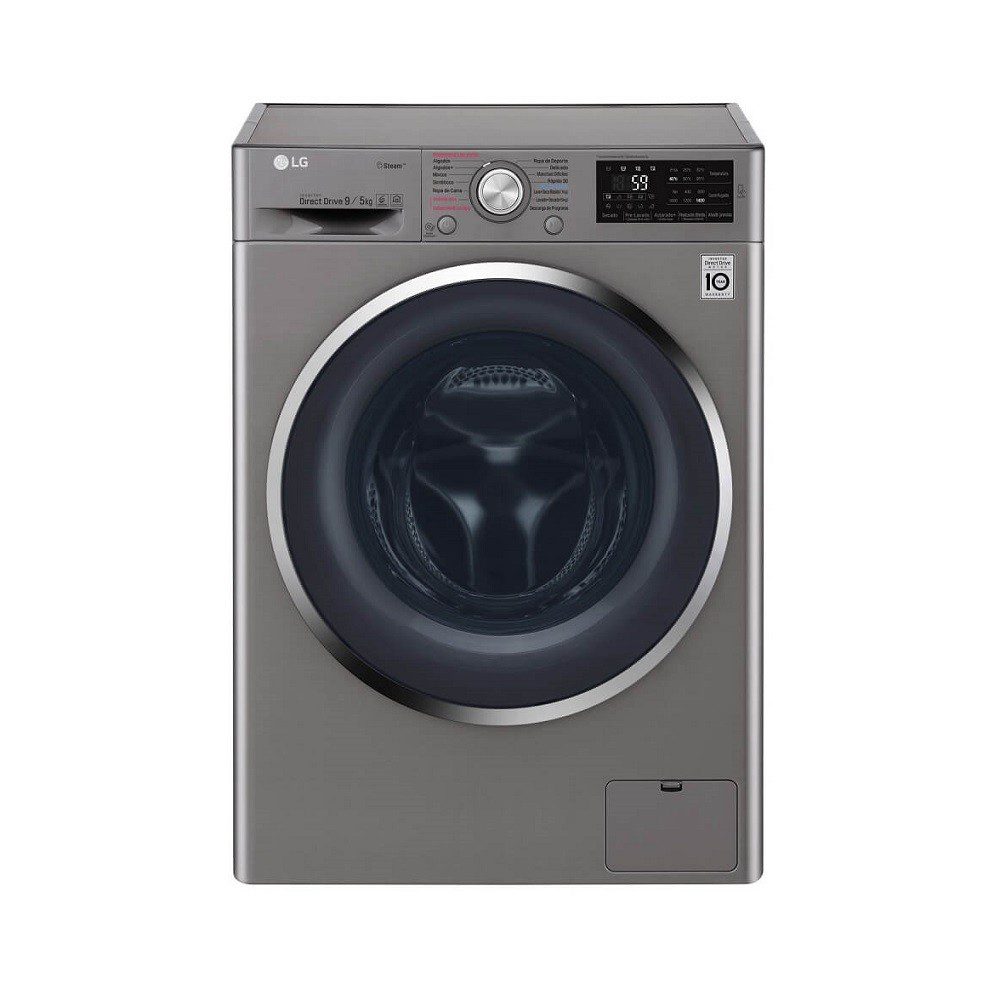 LG - Lavasecadora Carga Frontal 6Motion 10 Kg WD10SB6 - Plata WD10SB6