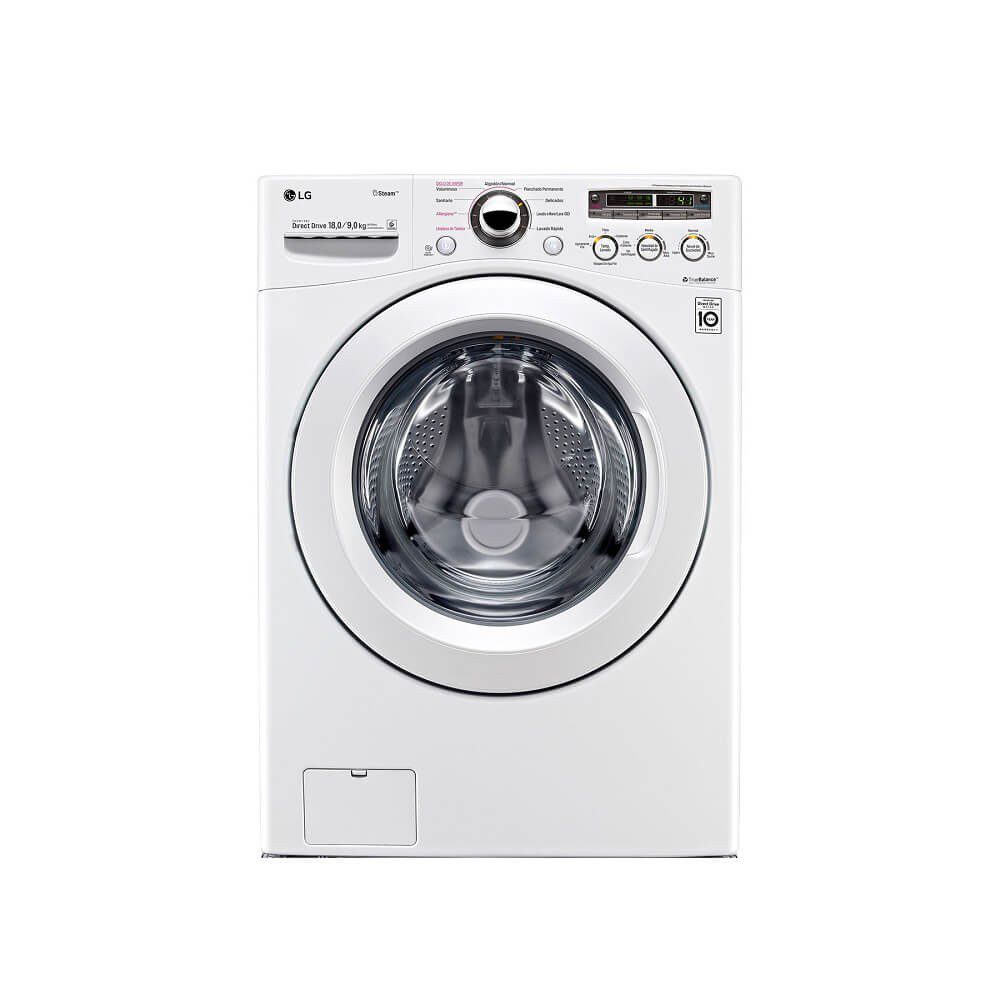 LG - Lavasecadora Carga Frontal 18 Kg WD18WN6 - Blanca WD18WN6