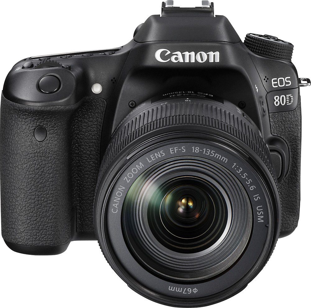Canon - Cámara DSLR EOS 80D EF 18-135mm - Negro 1263C006AA