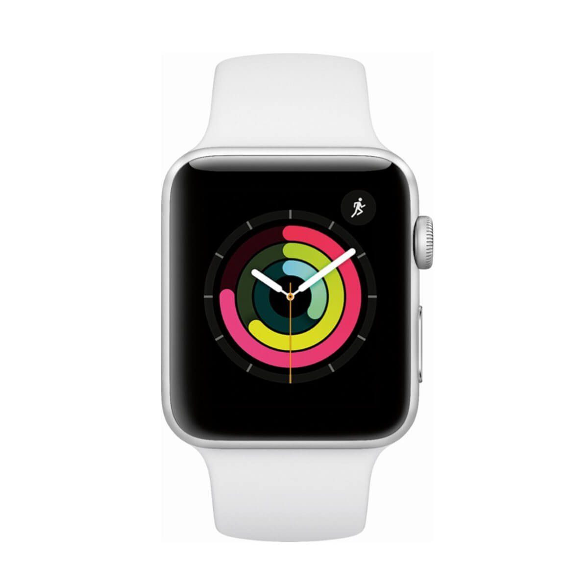 Apple - Apple Watch Series 3 de 42 mm con Cuerpo Aluminio Plata - GPS - con banda deportiva blanca MTF22CL/A