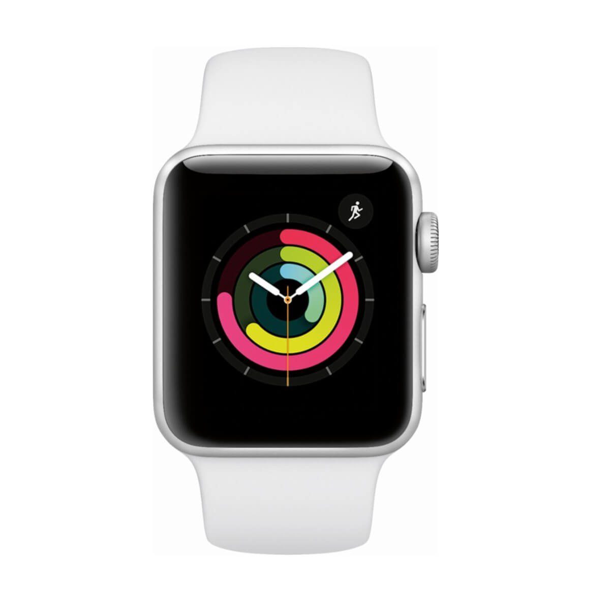 Apple Watch Series 3 de 38 mm con Cuerpo Aluminio en color Plata con banda deportiva blanca - Plata MTEY2CL/A