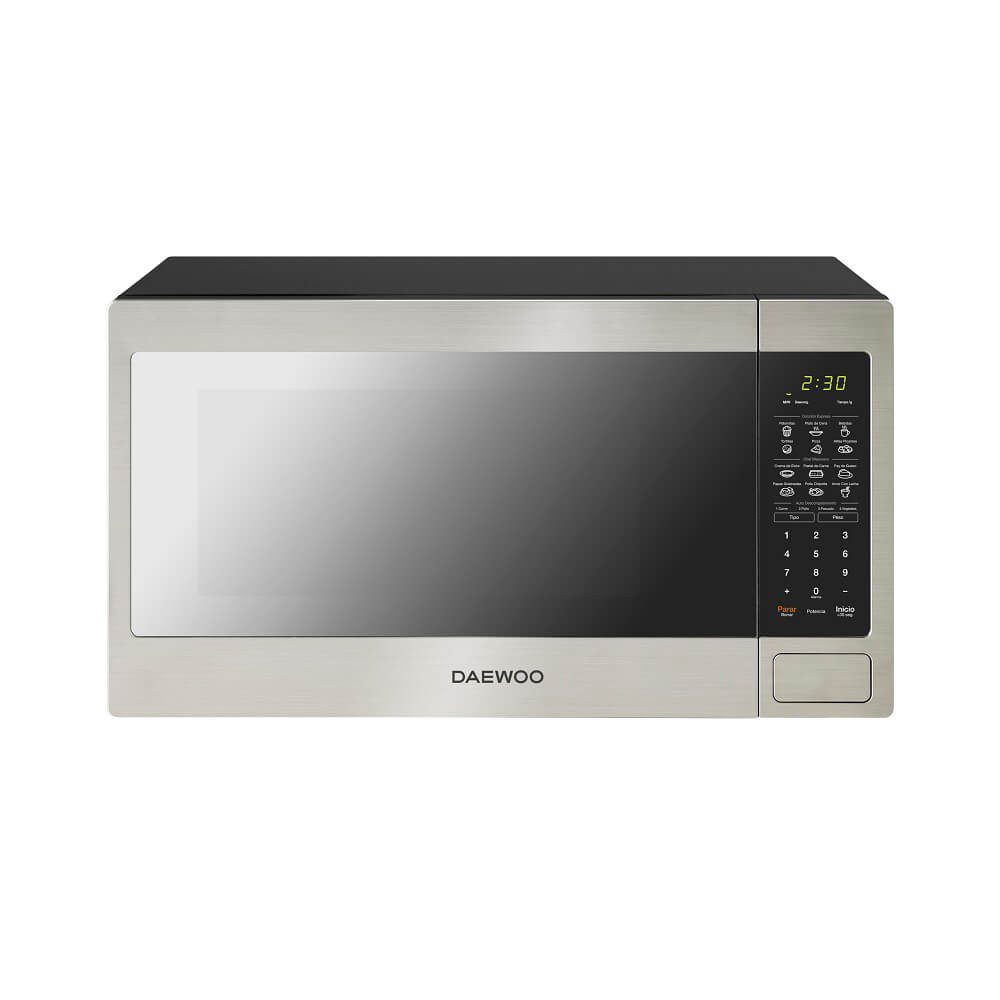 Daewoo - Horno Microondas 1.6 Pies Cúbicos KOR-16YM Negro/Acero Negro