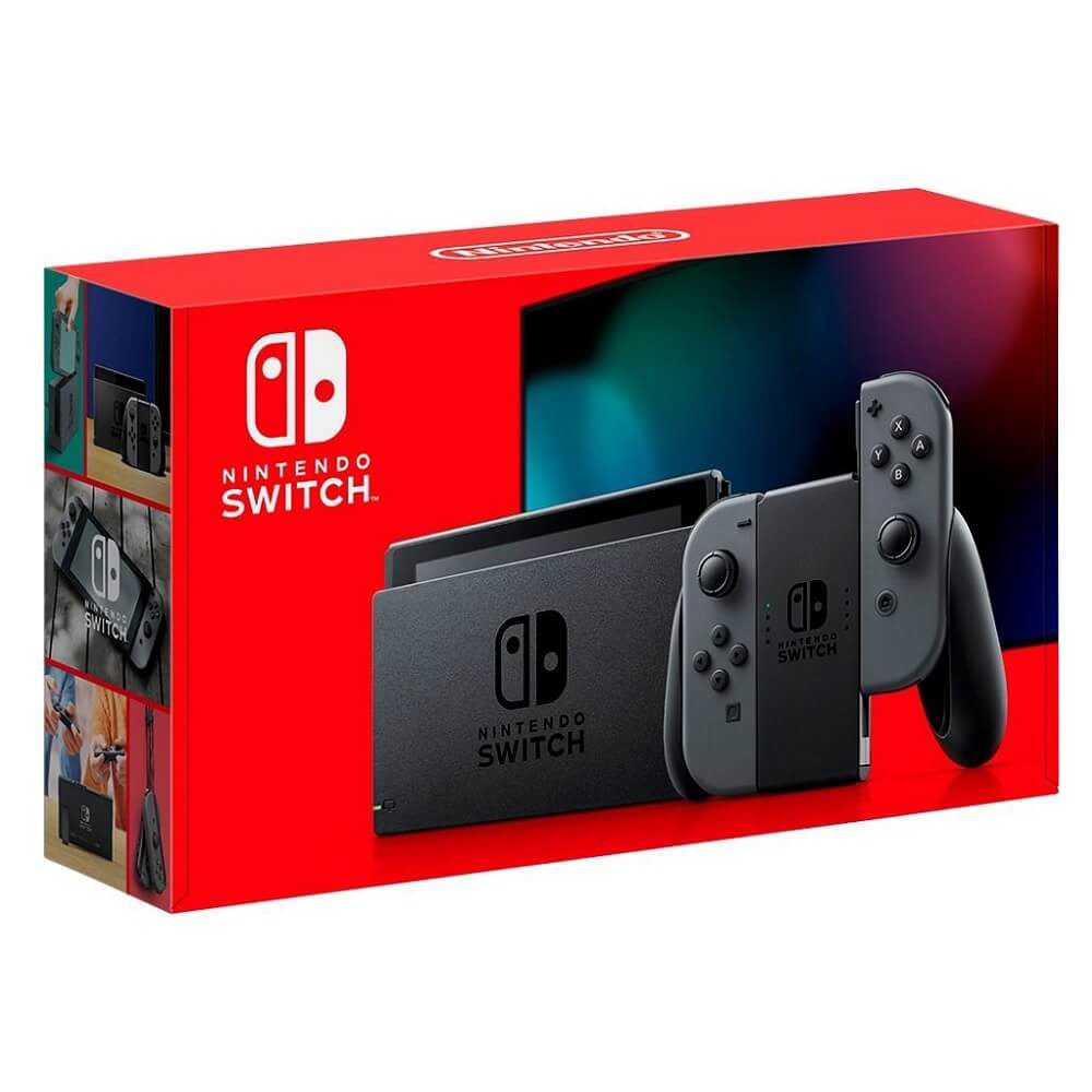 Nintendo - Consola Switch de 32 GB con controles Joy-Con - Version 1.1 - Gris HADSKAAAA