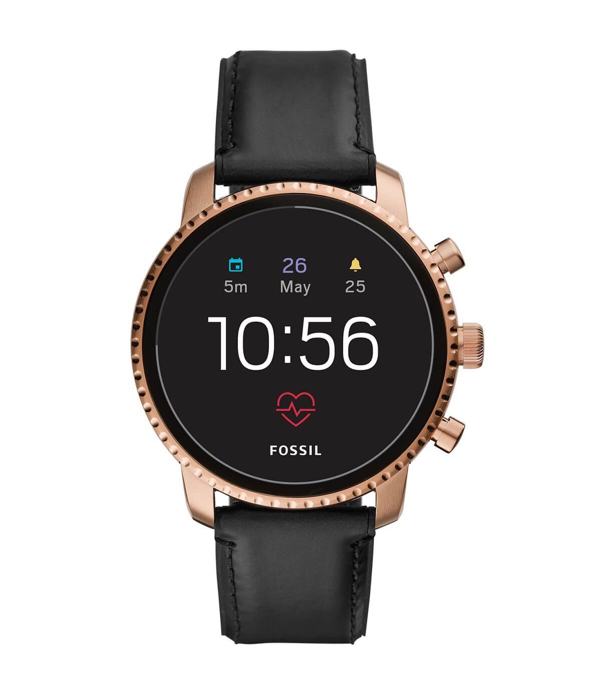 Fossil – Smartwatch GEN 4 Explorist HR – Piel - Negro/Rosa FTW4017