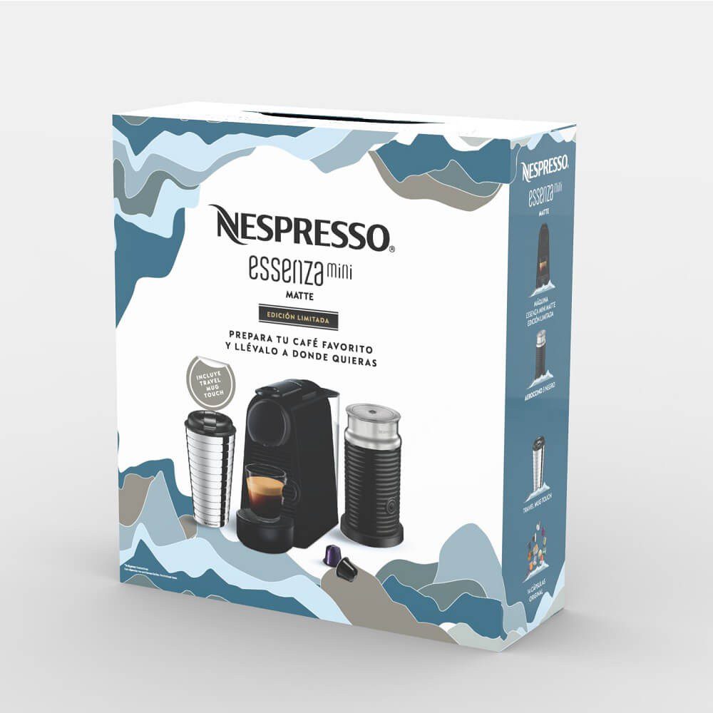 Nespresso - Combo Essenza Mini Matte Black + Aeroccino + Termo 111062