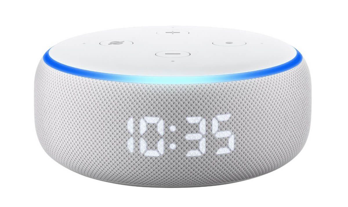 ¡Nuevo! Amazon - Echo Dot (3ra generación) Bocina inteligente con reloj y Alexa - Blanco B07NQDYFJT