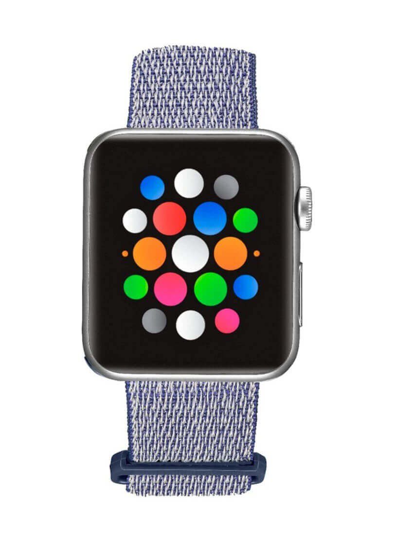 Insignia - Correa / Banda de Nylon para Apple Watch 42 / 44 mm - Azul MD-AWB42UVNYV