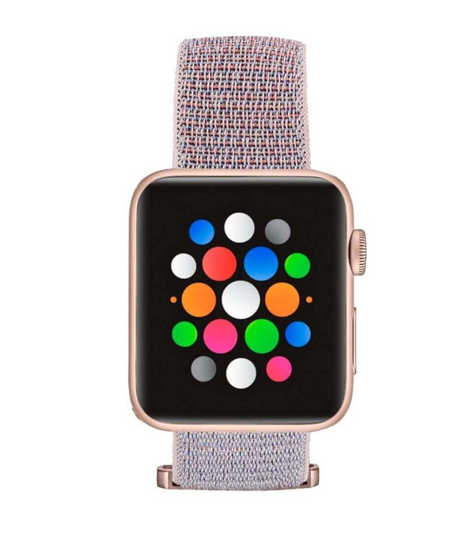 Insignia - Correa / Banda de Nylon para Apple Watch 42 / 44 mm - Rosa MD-AWB42PNYV