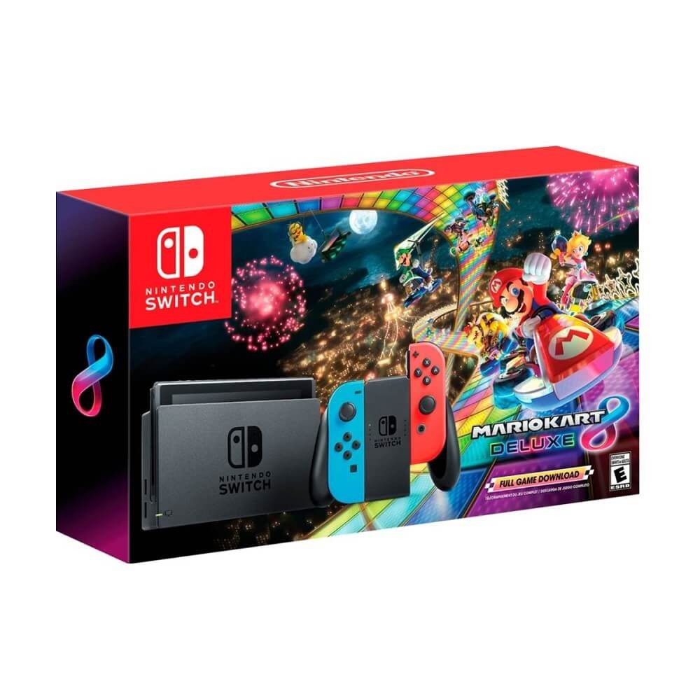 Nintendo Switch - Consola 32 GB con Mario Kart 8 - Neon Blue/Red 45496881979