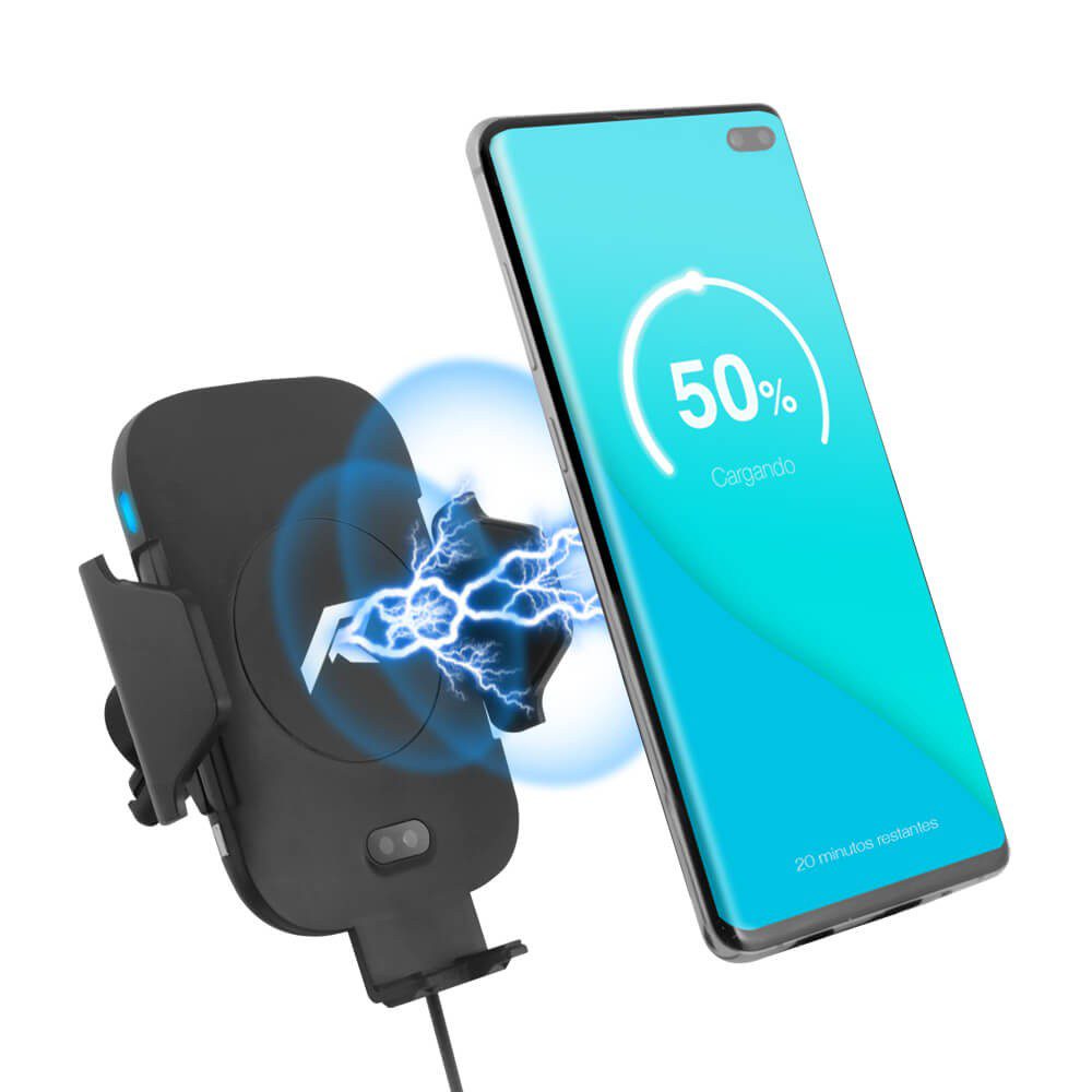 REDlemon - Soporte cargador inalámbrico con tecnología Qi - Negro 79285