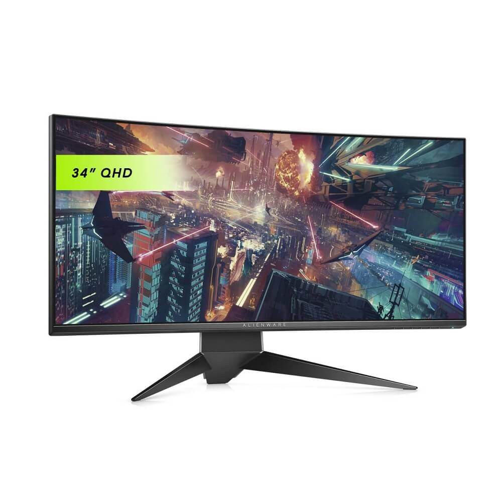 Alienware - Monitor de gaming curvo IPS LED UltraWide de 34" - Plata épica AW3418DW