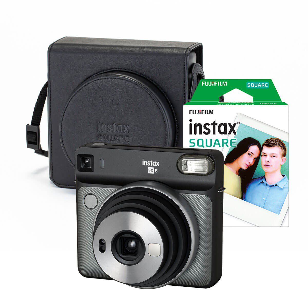 Fujfilm – Cámara instantánea Instax SQ6 más Película mas Funda - Gris 309930753
