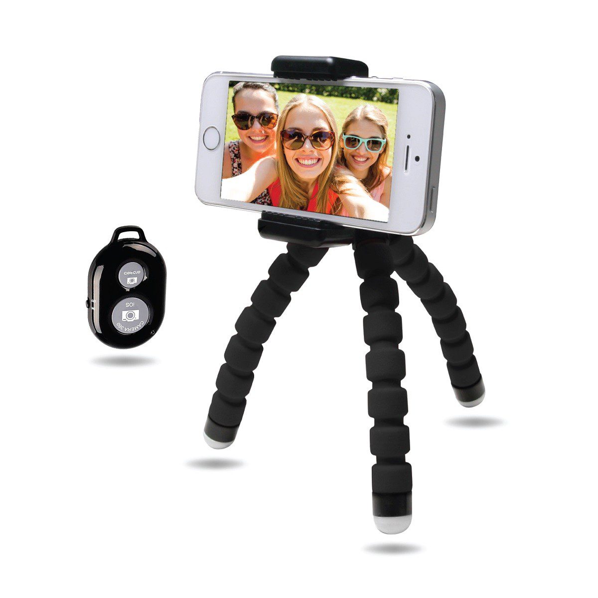 Bower- Soporte/Selfiestick - Bluetooth - Compacto - Negro BI-BPSMARTBK